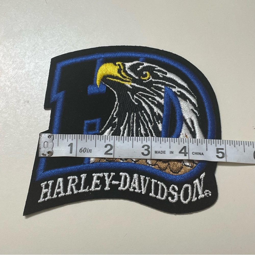 Harley Davidson Hd Patch Eagle Embroidered Black … - image 3